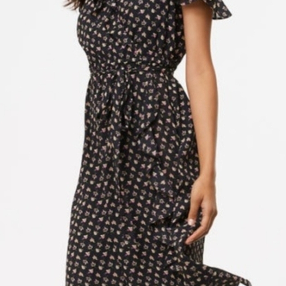 Floral Black Dress